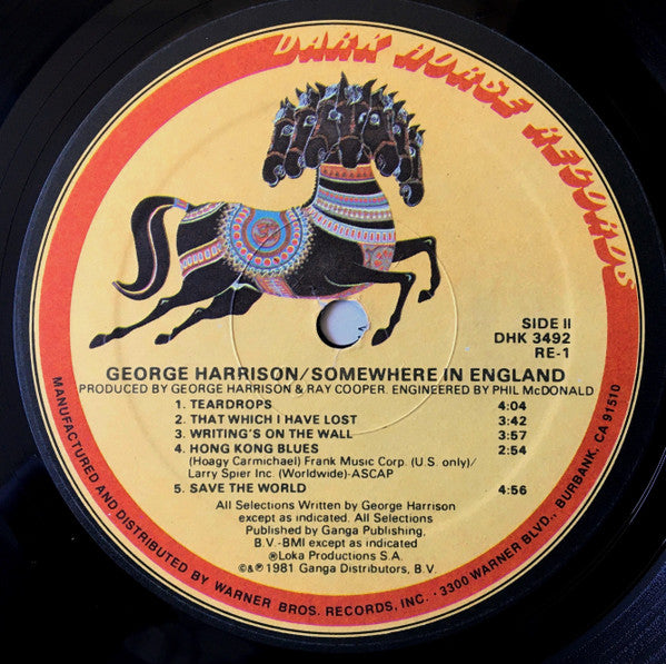 George Harrison - Somewhere In England (1981 LP)