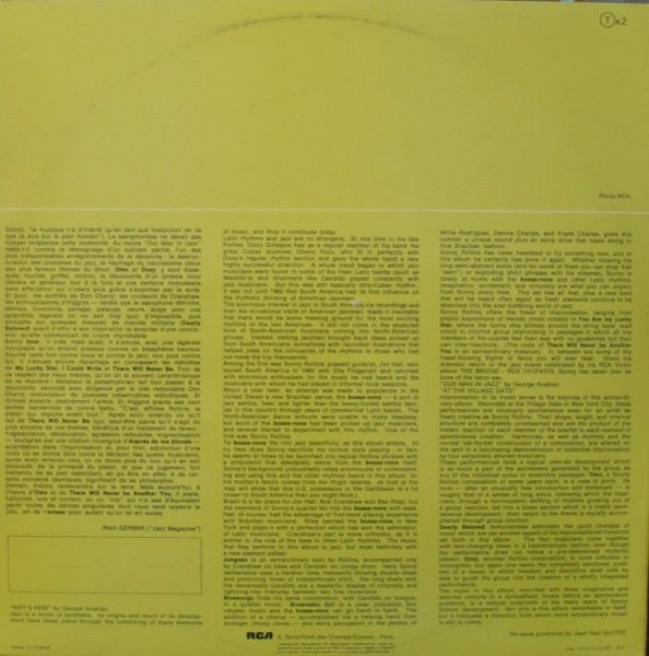Sonny Rollins - Vol 3: "What's New?" / Vol 4: "Our Man In Jazz" (LP) [France] 1973 RP (Near Mint (NM or M-))