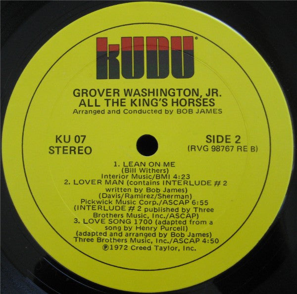 Grover Washington, Jr. - All The King's Horses (1972 STEREO)