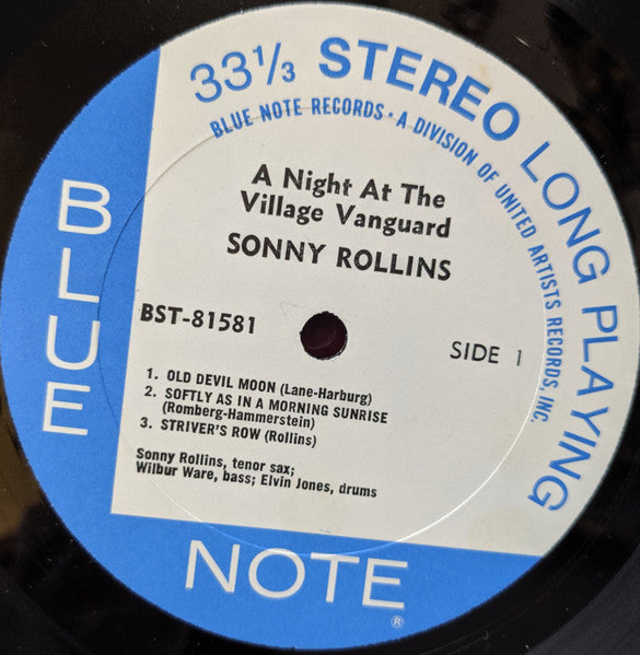 Sonny Rollins - A Night At The "Village Vanguard" (LP) [US] 1971 RP (Very Good Plus (VG+))