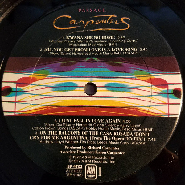 Carpenters - Passage (LP) [US] 1982 RP