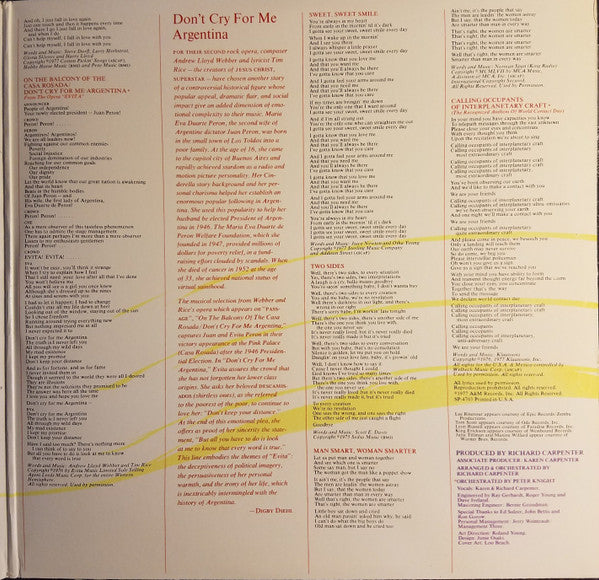 Carpenters - Passage (LP) [US] 1982 RP