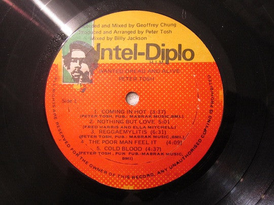 Peter Tosh - Wanted Dread & Alive (1981 LP)