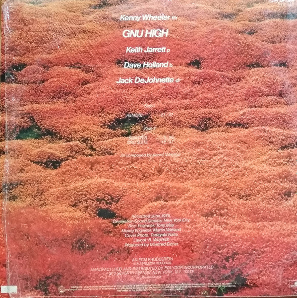 Kenny Wheeler - Gnu High (LP) [US] 1st