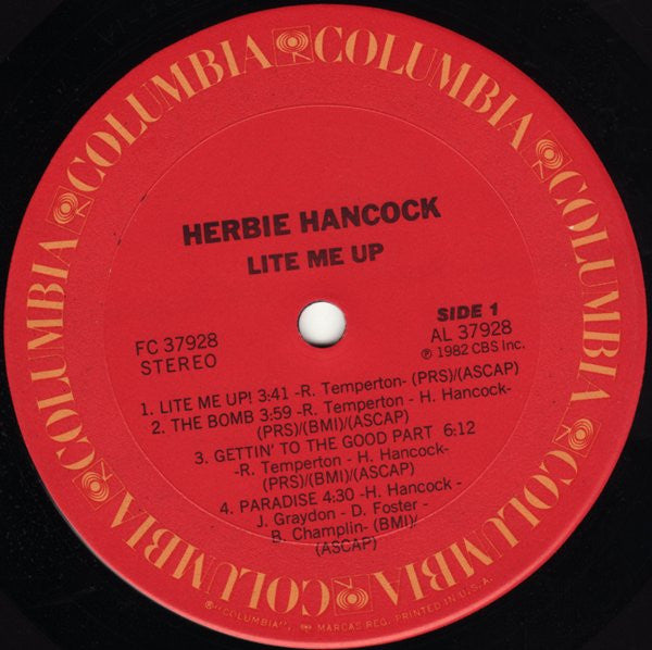 Herbie Hancock - Lite Me Up (LP) [US] 1st (Very Good Plus (VG+))