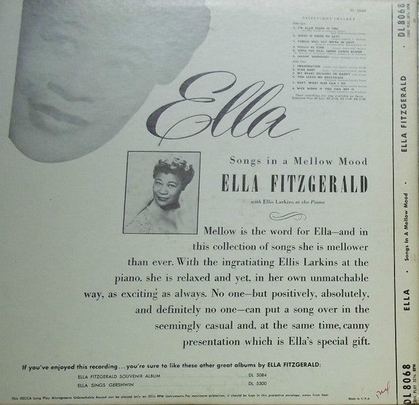 Ella Fitzgerald - Ella - Songs In A Mellow Mood (1954 MONO)