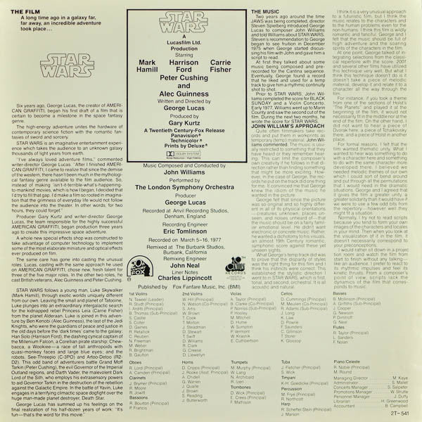 London Symphony Orchestra - Star Wars (LP) [US] 1978 RP (Mint (M))