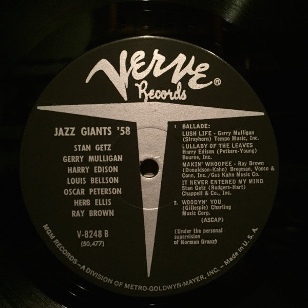 Stan Getz - Jazz Giants '58 (LP) [US] 1960 RP