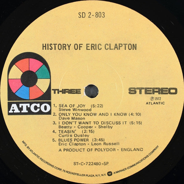 Eric Clapton - History Of Eric Clapton