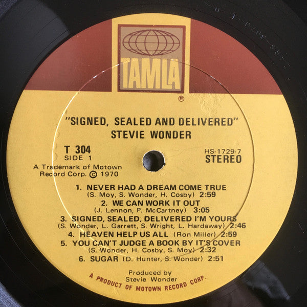Stevie Wonder - Signed Sealed & Delivered (LP) [US] 1st (Very Good Plus (VG+))