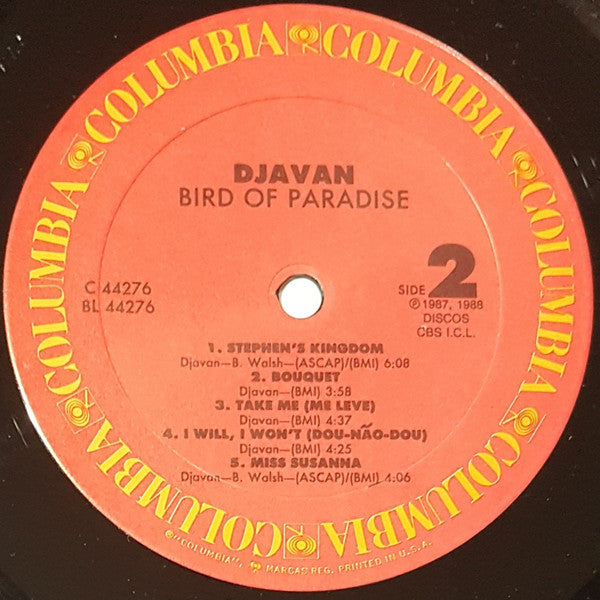 Djavan - Bird Of Paradise (1988 US Press)