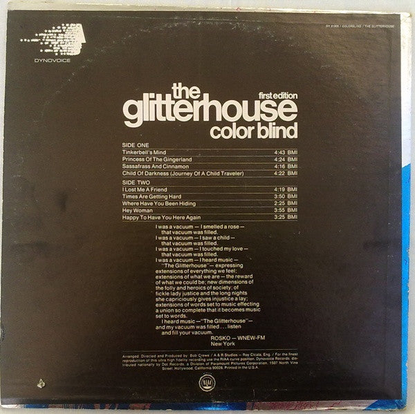 The Glitterhouse - Color Blind (1968 STEREO)
