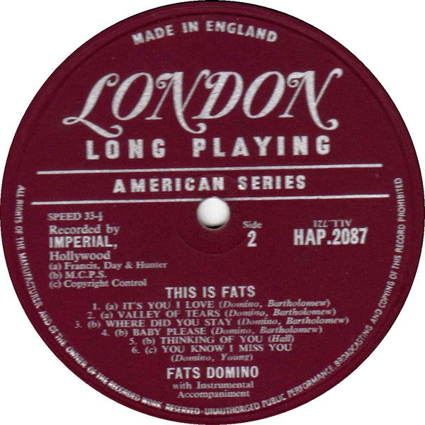 Fats Domino - This Is Fats (1959 MONO)