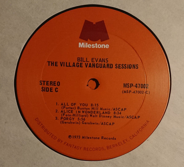Bill Evans - The Village Vanguard Sessions (LP) [US] 1973 RP (Very Good Plus (VG+))