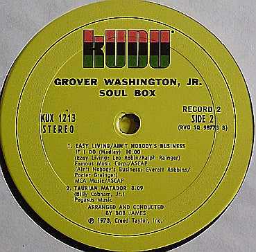 Grover Washington, Jr. - Soul Box (1973 STEREO)