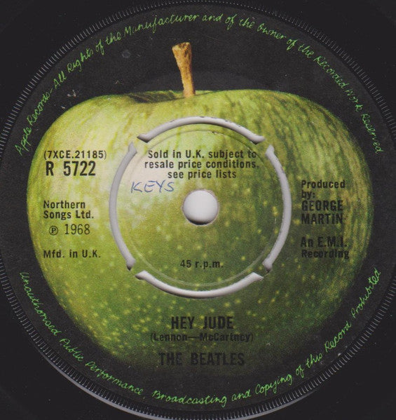 The Beatles - Hey Jude / Revolution (7", Single) [UK] 1st (Very Good Plus (VG+))