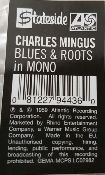 Charles Mingus - Blues & Roots  (LP) [Europe] 2016 RP (Near Mint (NM or M-))
