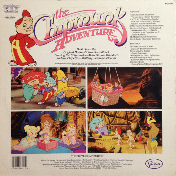 The Chipmunks - The Chipmunk Adventure (At Last! Alvin's First Motion Picture Soundtrack) (LP) [US] 1st (Very Good (VG))