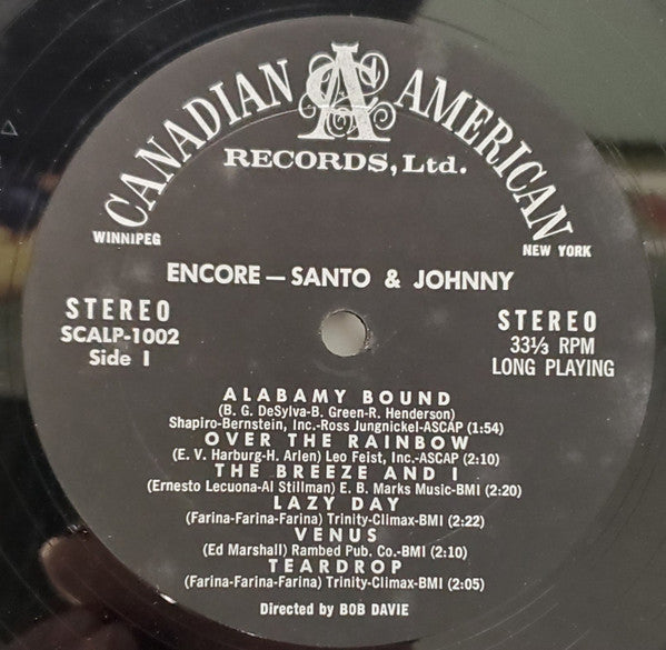 Santo & Johnny - Encore (LP) [US] 1st (Very Good Plus (VG+))