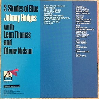 Johnny Hodges - 3 Shades Of Blue (LP) [US] 1973 RP (Very Good Plus (VG+))