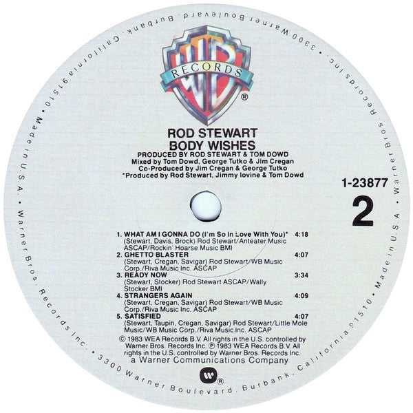 Rod Stewart - Body Wishes (LP) [US] 1st (Mint (M))