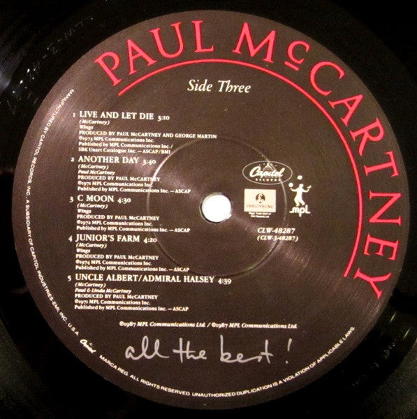 Paul McCartney - All The Best ! (LP) [US] 1st