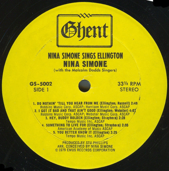 Nina Simone - Nina Simone Sings Ellington (1979 Reissue)