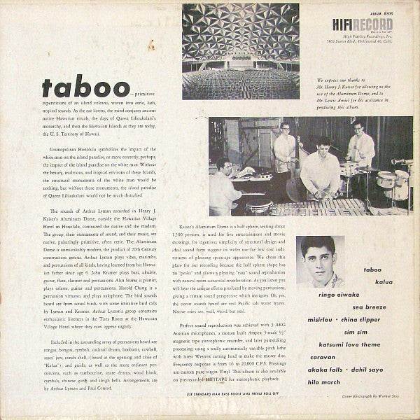 Arthur Lyman - Taboo (LP) [US] 1st