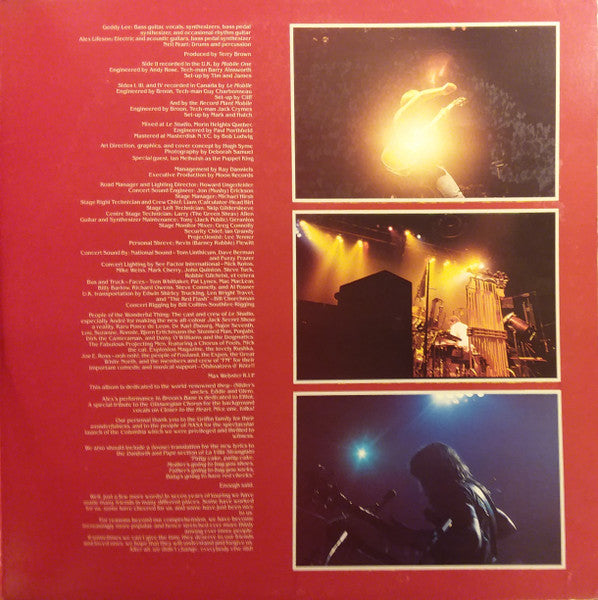 Rush - Exit...Stage Left (1981 US STEREO RP)