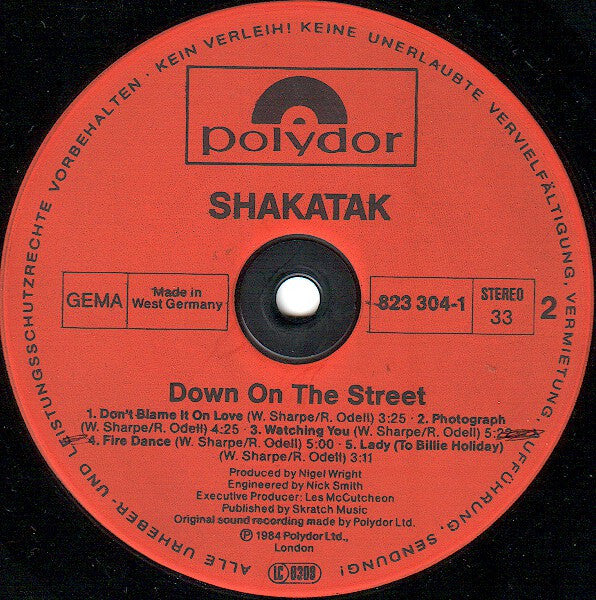 Shakatak - Down On The Street (LP) [Germany] 1st (Very Good Plus (VG+))
