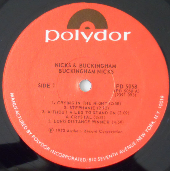Buckingham Nicks - Buckingham Nicks (LP) [US] 1977 RP