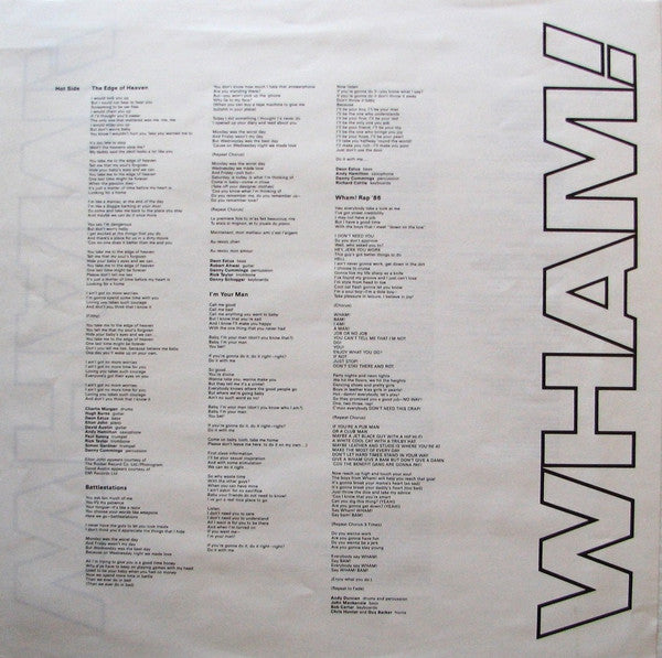 Wham! - Music From The Edge Of Heaven (1986 Repress)