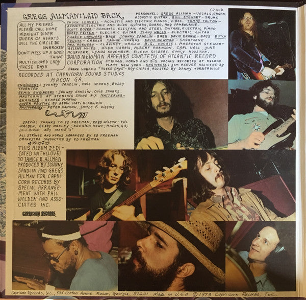 Gregg Allman - Laid Back (LP) [US] 1st