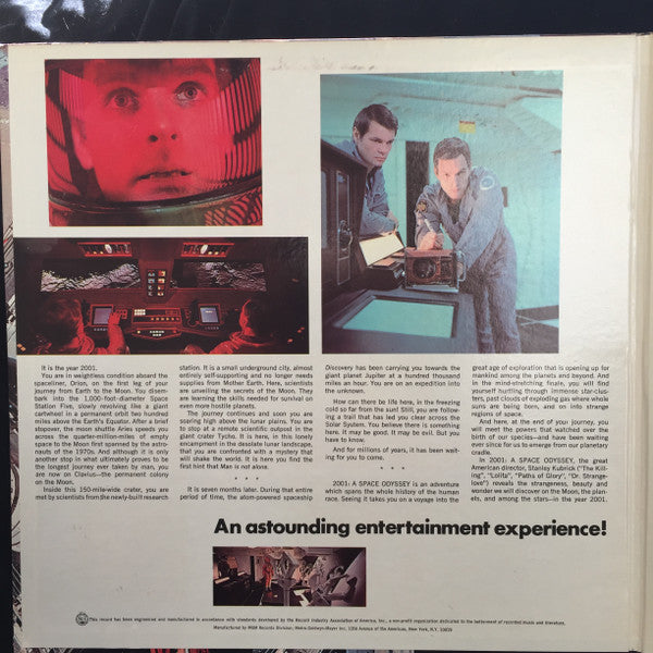 Various - 2001: A Space Odyssey (Music From The Motion Picture Sound Track) (LP) [US] 1st (Very Good Plus (VG+))