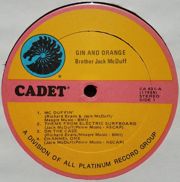 Brother Jack McDuff - Gin And Orange (LP) [US] 1977 RP (Mint (M))