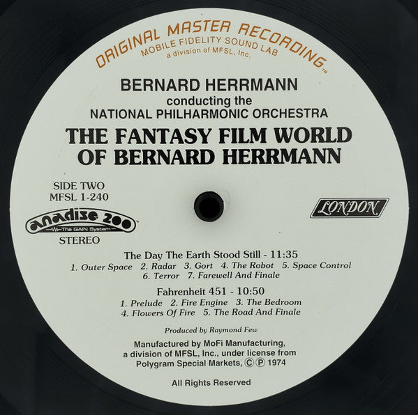 Bernard Herrmann - The Fantasy Film World Of Bernard Herrmann (LP) [US] 1995 RP (Mint (M))
