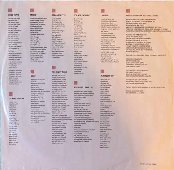 The Cars - Heartbeat City (1984 US Press)