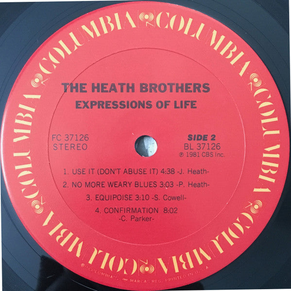 The Heath Brothers - Expressions Of Life (LP) [US] 1st (Very Good Plus (VG+))