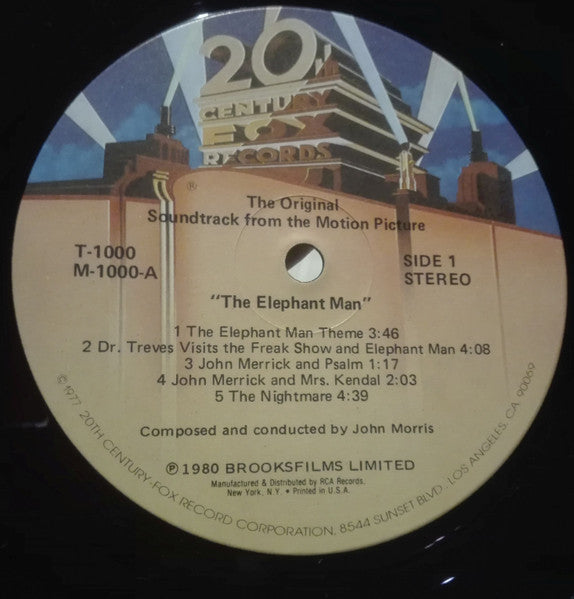 John Morris - The Elephant Man (Original Motion Picture Soundtrack) (LP) [US] 1981 RP (Near Mint (NM or M-))
