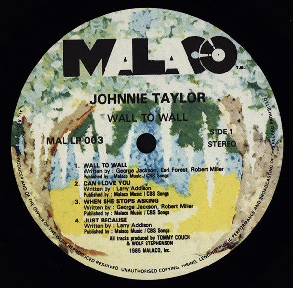 Johnnie Taylor - Wall To Wall (1985 US Press)