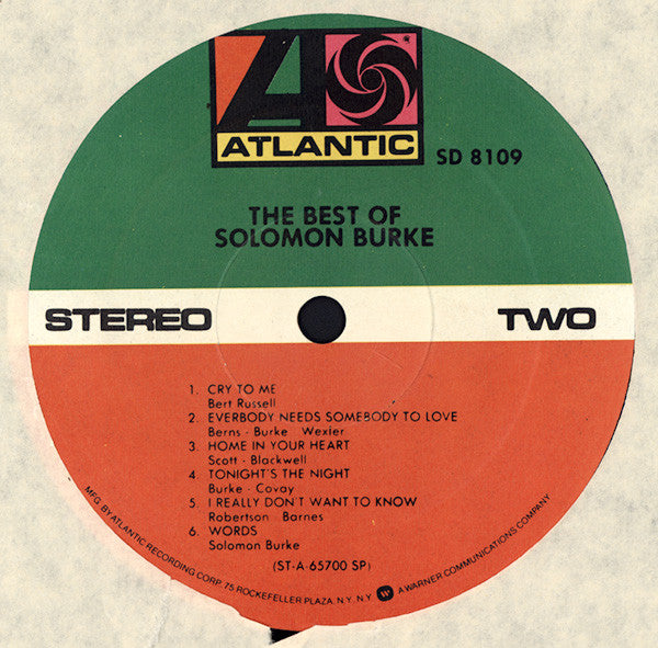 Solomon Burke - The Best Of Solomon Burke (LP) [US] 1974 RP (Near Mint (NM or M-))