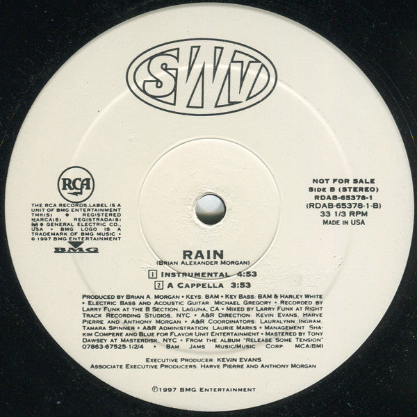 SWV - Rain (12", Single) [US] 1st