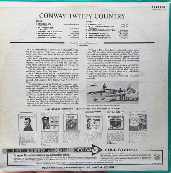 Conway Twitty - Country (LP) [US] 1st