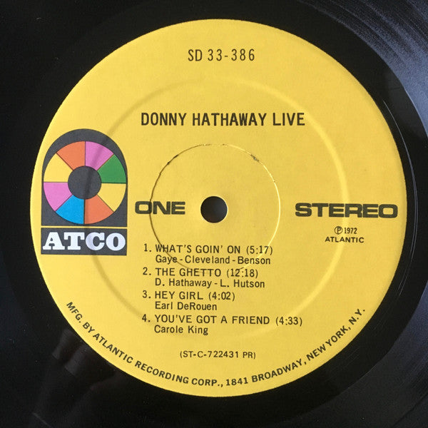 Donny Hathaway - Live (LP) [US] 1st (Very Good (VG))