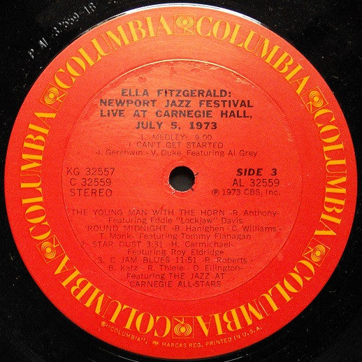 Ella Fitzgerald - Newport Jazz Festival Live At Carnegie Hall,  July 5, 1973