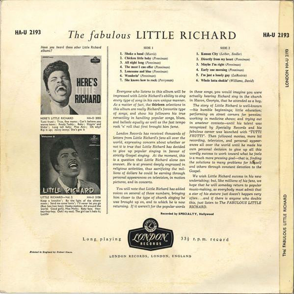 Little Richard - The Fabulous Little Richard (1958 MONO)