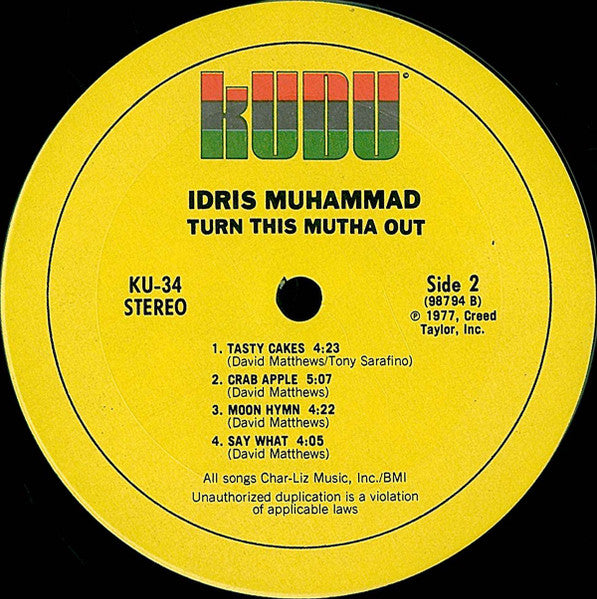 Idris Muhammad - Turn This Mutha Out (LP) [US] 1st (Very Good Plus (VG+))
