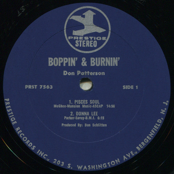 Don Patterson - Boppin' & Burnin' (LP) [US] 1st (Very Good Plus (VG+))