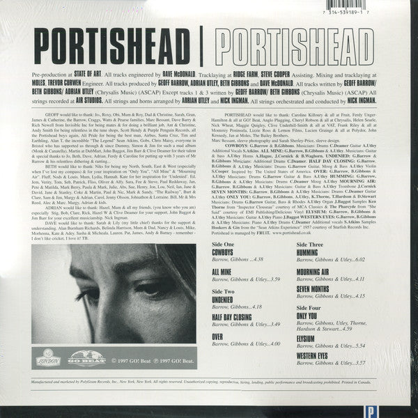 Portishead - Portishead (LP) [US] RP (Mint (M))