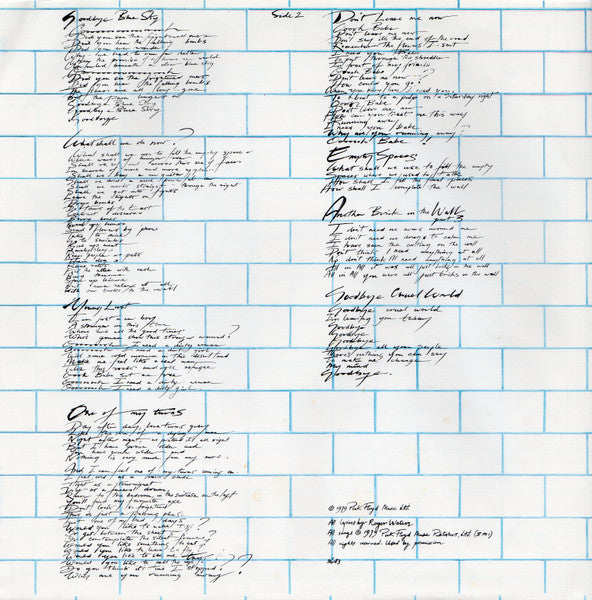 Pink Floyd - The Wall (LP) [US] 1982 RP